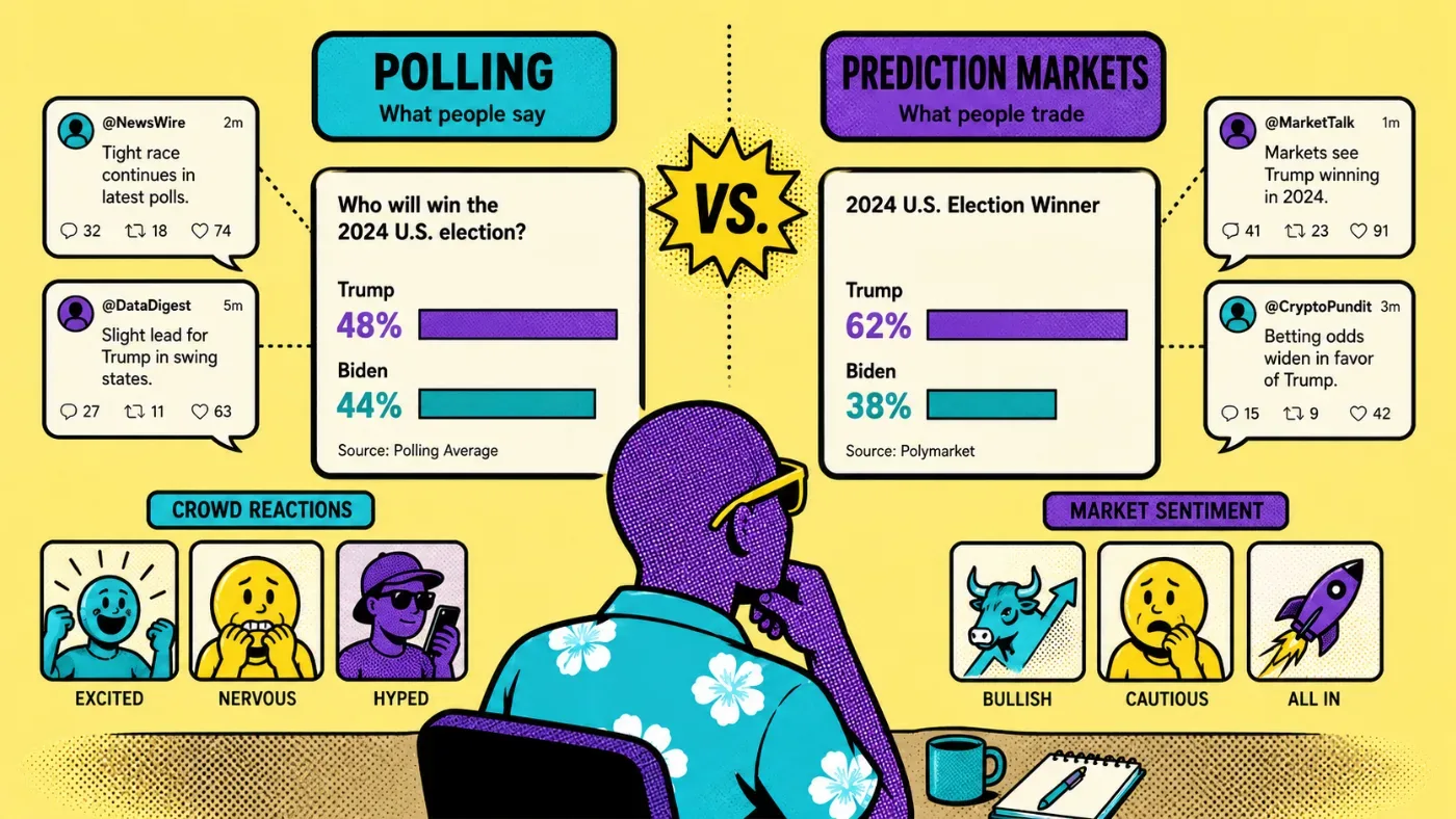 Comparison of prediction markets and public opinion polls during live forecasting events